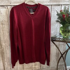 Vintage Black Brown 1826 V-Neck Sweater